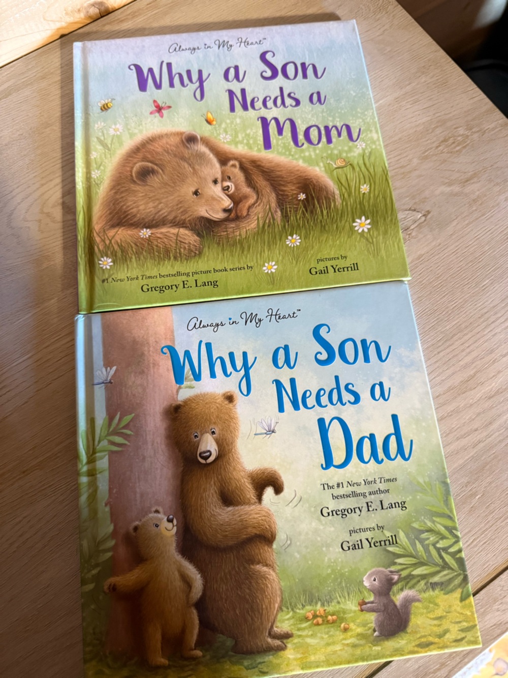 Why a Son Needs a Dad / Mom Children’s Hardcover Books - Blue & Green